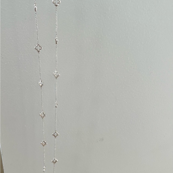 Heidi Klum sterling silver clover long necklace - Picture 5 of 9